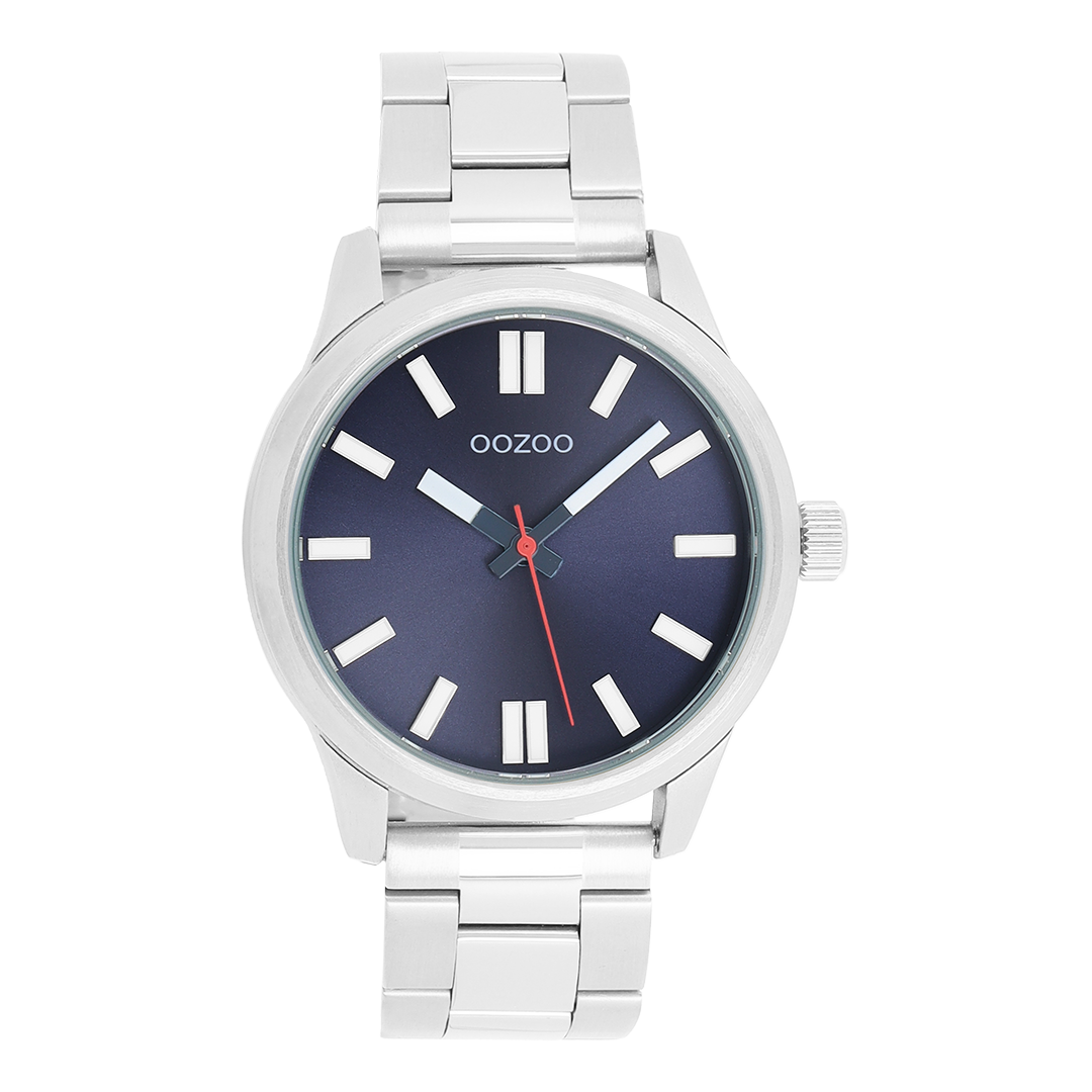 Silver coloured OOZOO watch with stainless steel bracelet - C11615